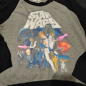 Star Wars Gray and Black Graphic Sweatshirt